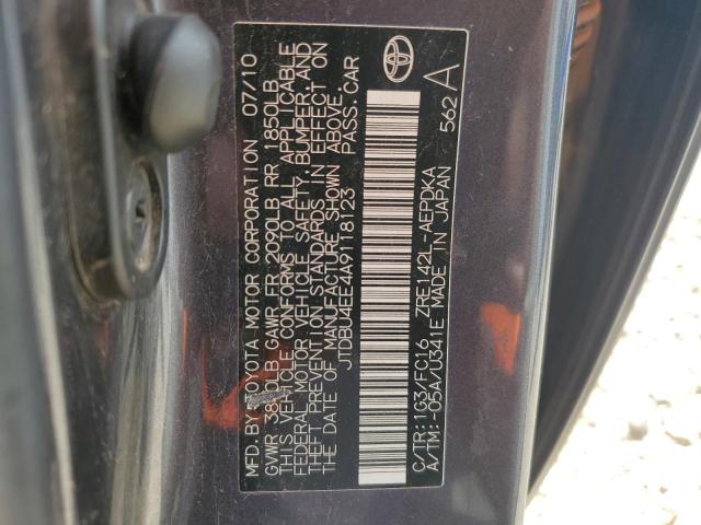 2010 TOYOTA COROLLA BA - JTDBU4EE4A9118123
