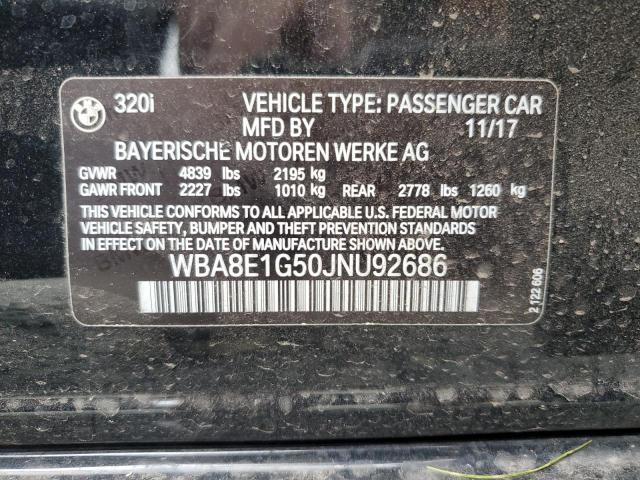 2018 BMW 320 I WBA8E1G50JNU92686