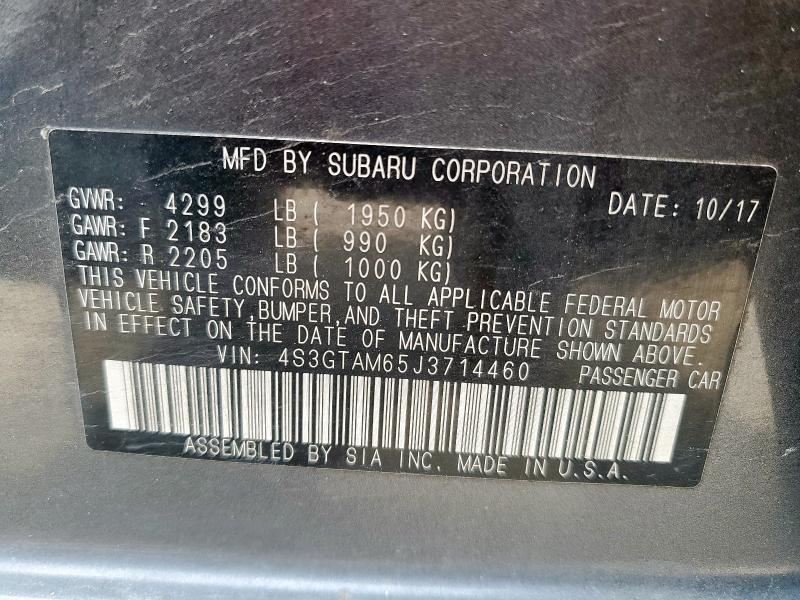 2018 SUBARU IMPREZA SP 4S3GTAM65J3714460