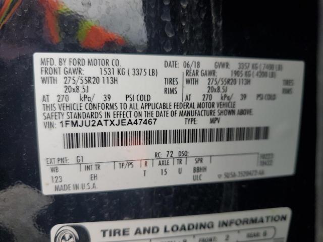 2018 FORD EXPEDITION - 1FMJU2ATXJEA47467