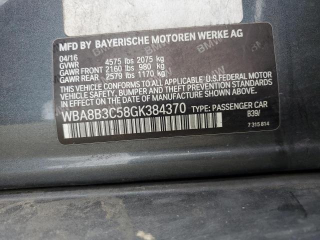 2016 BMW 340 I WBA8B3C58GK384370
