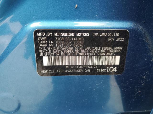 2023 MITSUBISHI MIRAGE G4 ML32FUFJ4PHF03174