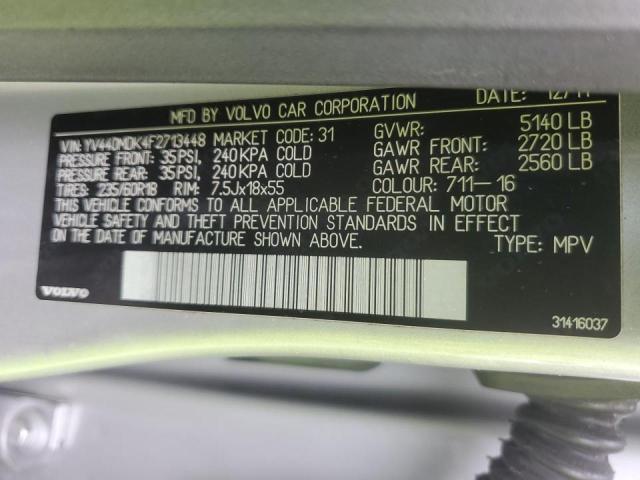 2015 VOLVO XC60 T5 PR YV440MDK4F2713448