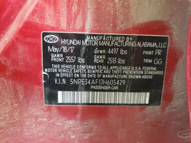 2018 HYUNDAI SONATA SPO - 5NPE34AF1JH605429