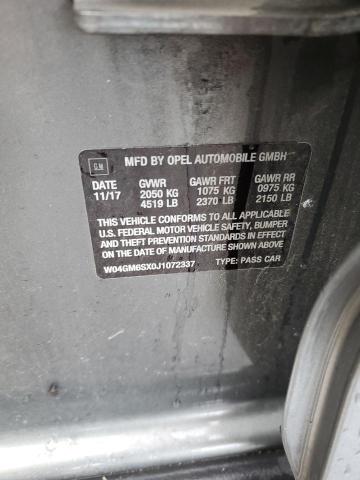 2018 BUICK REGAL PREF W04GM6SX0J1072337