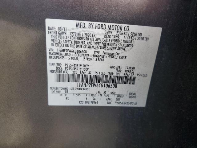 2012 FORD TAURUS LIM - 1FAHP2FW6CG106508