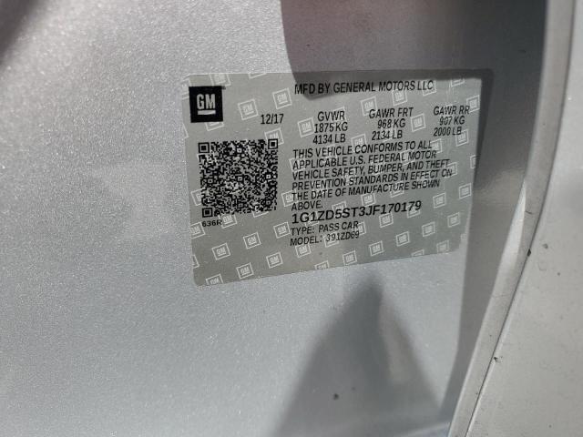 2018 CHEVROLET MALIBU LT 1G1ZD5ST3JF170179