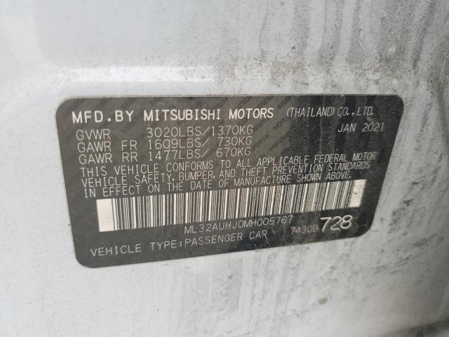 2021 MITSUBISHI MIRAGE ES ML32AUHJ0MH005767