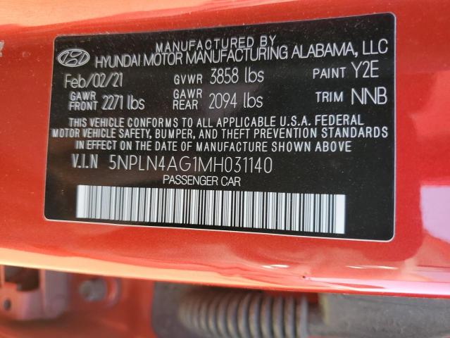 2021 HYUNDAI ELANTRA SE - 5NPLN4AG1MH031140