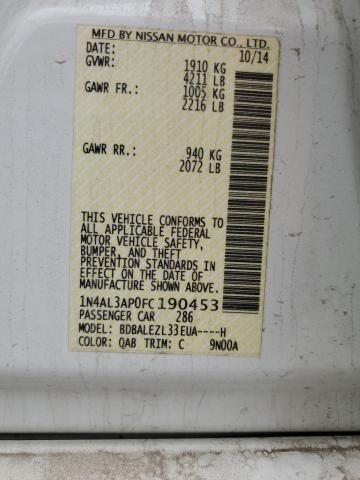 2015 NISSAN ALTIMA 2.5 - 1N4AL3AP0FC190453