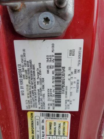 2016 FORD MUSTANG - 1FATP8EMXG5307648