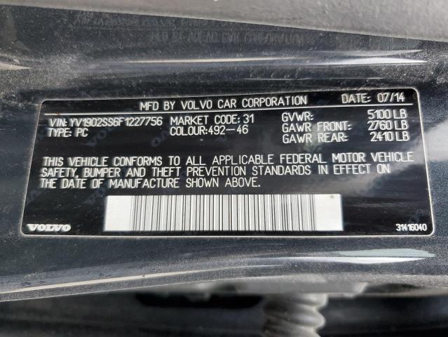 2015 VOLVO V60 R DESI YV1902SS6F1227756