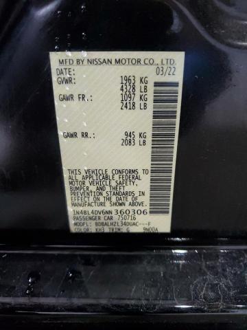 2022 NISSAN ALTIMA SV - 1N4BL4DV6NN360306