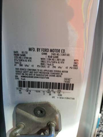 2022 FORD TRANSIT CO NM0GS9E20N1523749