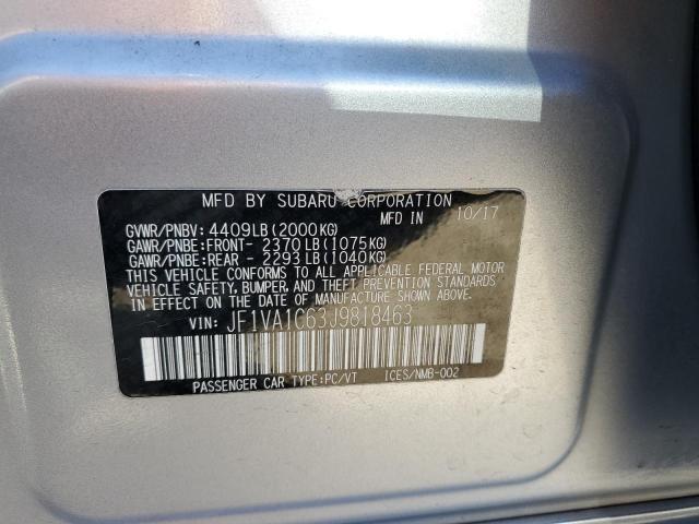 2018 SUBARU WRX PREMIU - JF1VA1C63J9818463