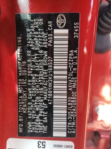 2019 TOYOTA CAMRY XSE - 4T1B61HK2KU169527