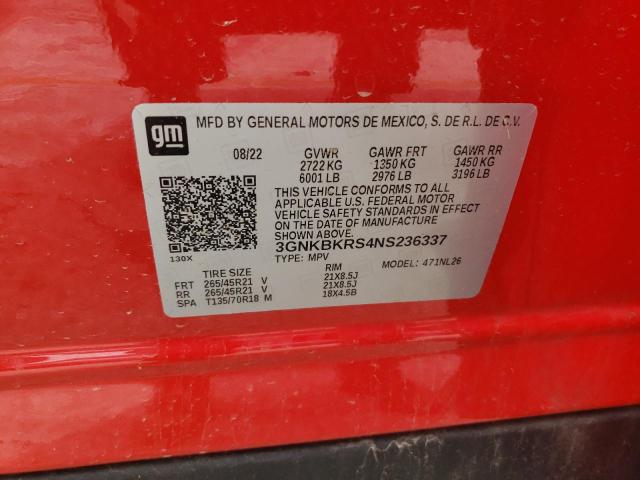 2022 CHEVROLET BLAZER RS - 3GNKBKRS4NS236337