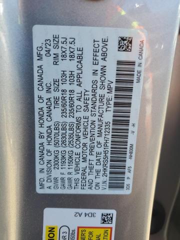 2023 HONDA CR-V SPORT - 2HKRS5H51PH712335