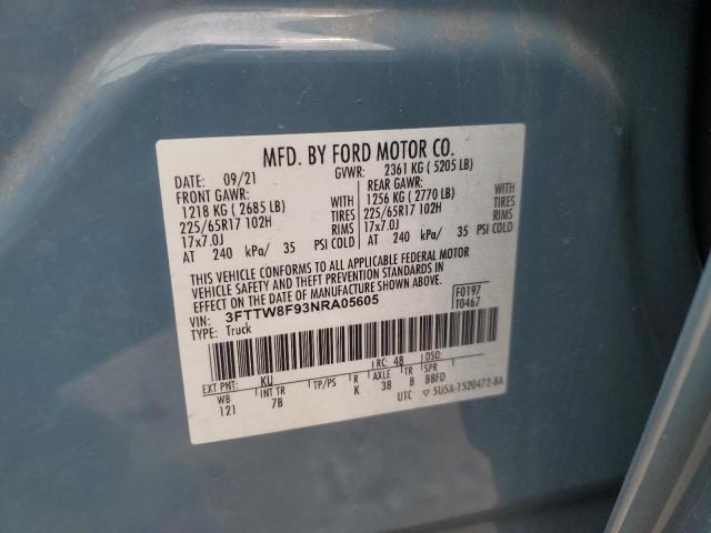 2022 FORD MAVERICK X - 3FTTW8F93NRA05605
