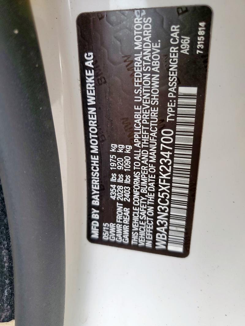 2015 BMW 428 I WBA3N3C5XFK234700
