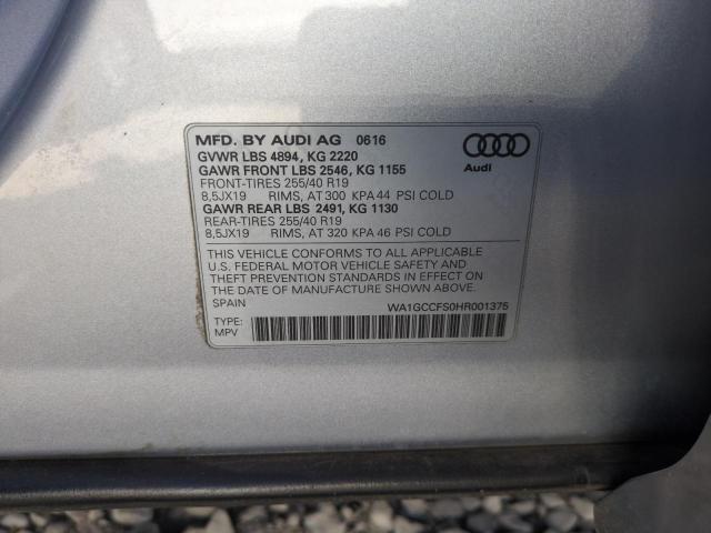 2017 AUDI Q3 PRESTIG WA1GCCFS0HR001375