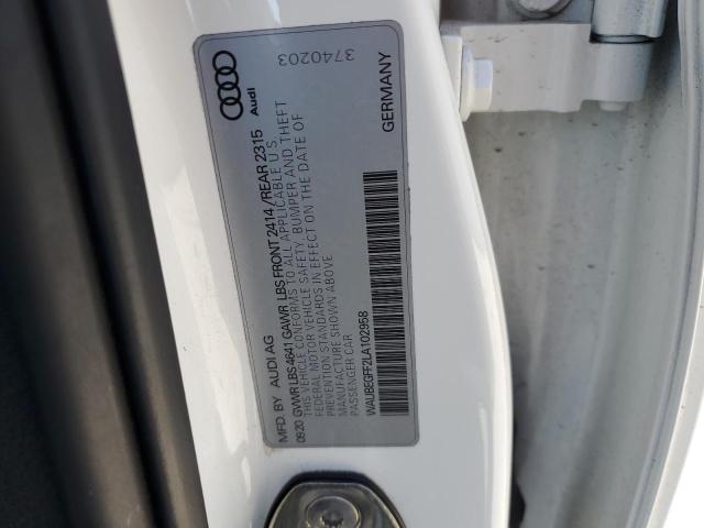 2020 AUDI A3 S-LINE WAUBEGFF2LA102958