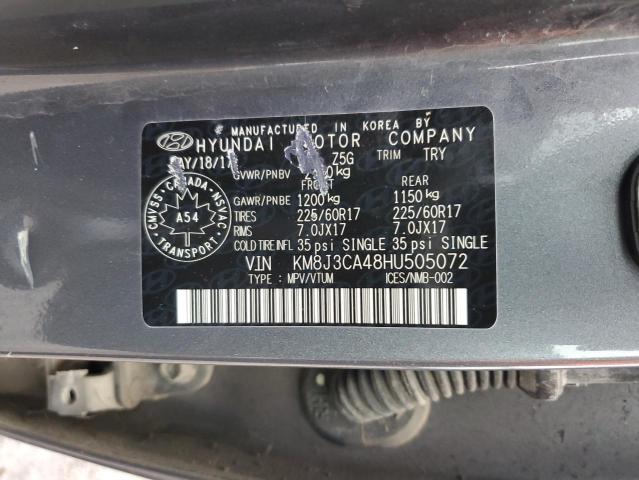2017 HYUNDAI TUCSON LIMITED KM8J3CA48HU505072