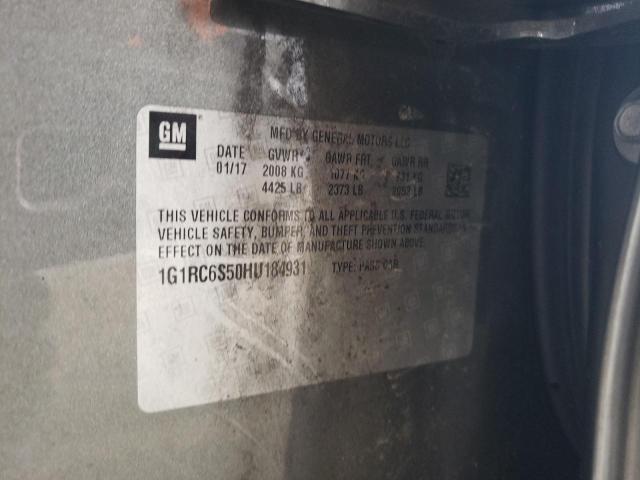 2017 CHEVROLET VOLT LT 1G1RC6S50HU184931
