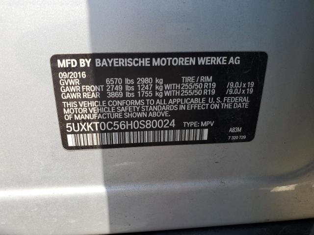 2017 BMW X5 XDR40E 5UXKT0C56H0S80024