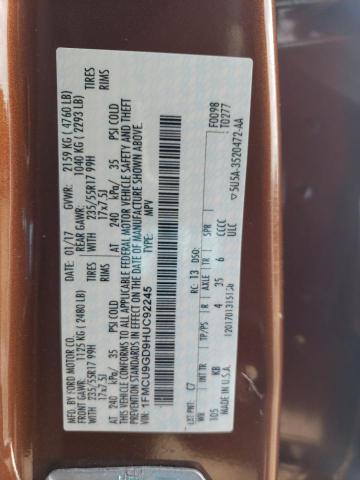 2017 FORD ESCAPE SE - 1FMCU9GD9HUC92245