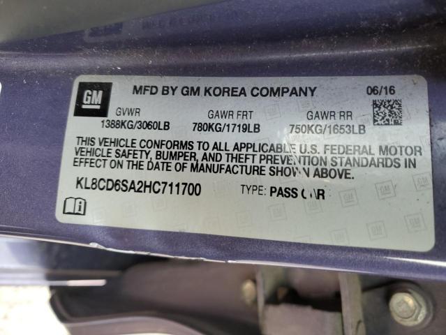 kl8cd6sa2hc711700 - 2017 Chevrolet spark 1lt - #55622815