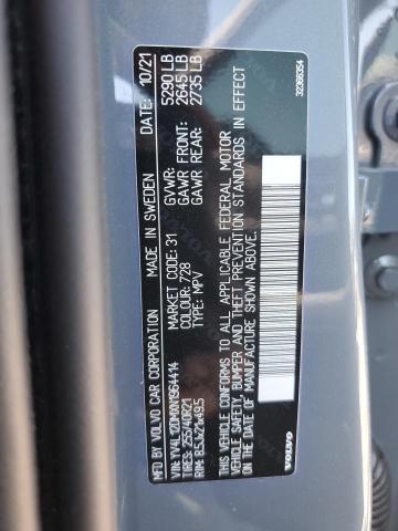 2022 VOLVO XC60 B5 R- YV4L12DMXN1964414