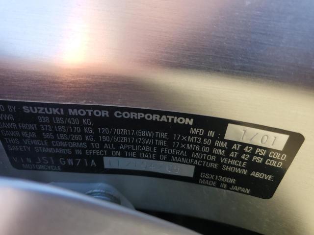 2001 SUZUKI GSX-1300R JS1GW71A112104705