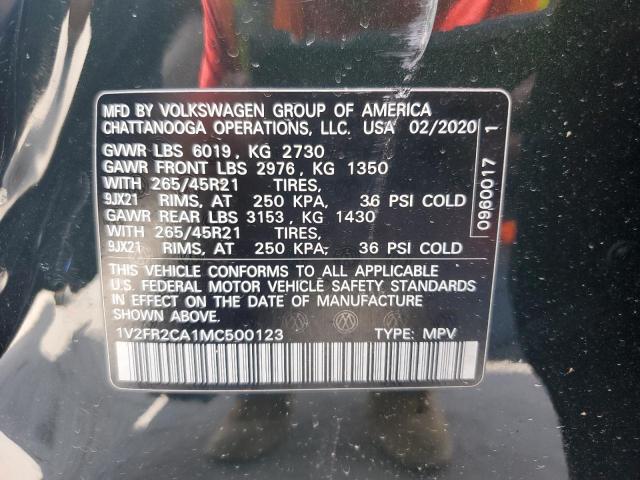 2021 VOLKSWAGEN ATLAS SEL - 1V2FR2CA1MC500123
