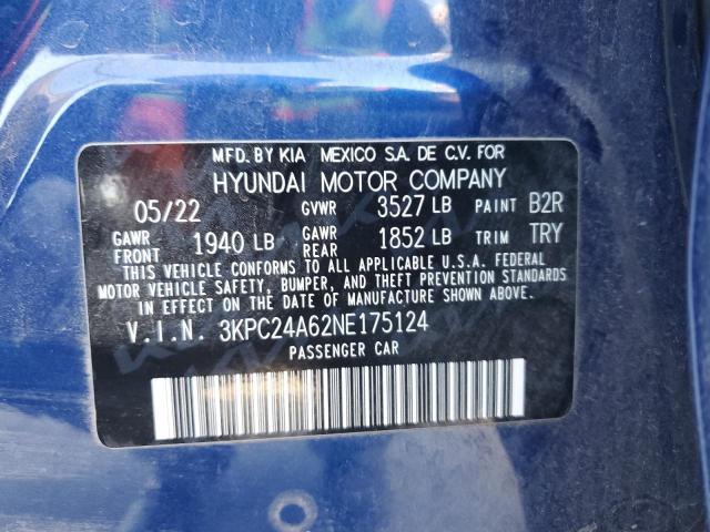 2022 HYUNDAI ACCENT SE - 3KPC24A62NE175124