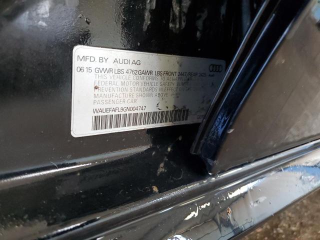 2016 AUDI A4 PREMIUM WAUEFAFL9GN004747