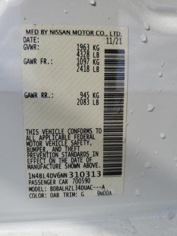2022 NISSAN ALTIMA SV 1N4BL4DV6NN310313