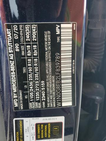 2020 MERCEDES-BENZ GLC 300 4M W1N0G8EB2LF839789