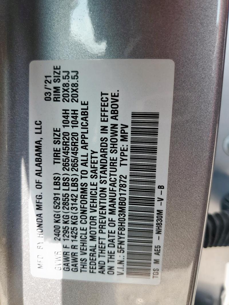2021 HONDA PASSPORT E - 5FNYF8H03MB017872