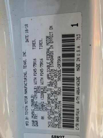 2019 TOYOTA TACOMA ACC 5TFRX5GN4KX137194