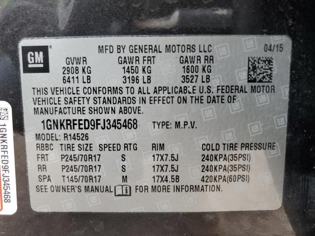 2015 CHEVROLET TRAVERSE L - 1GNKRFED9FJ345468