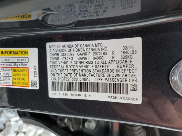 2025 HONDA CIVIC SPOR - 2HGFE2F58SH578616