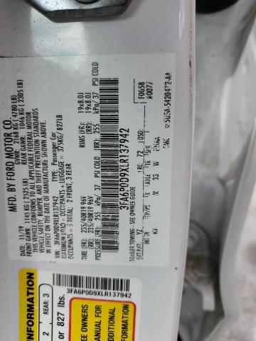 2020 FORD FUSION TIT 3FA6P0D9XLR137942