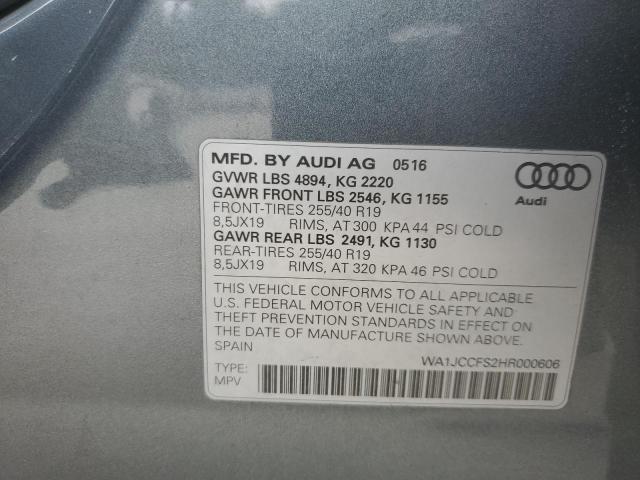 2017 AUDI Q3 PREMIUM - WA1JCCFS2HR000606