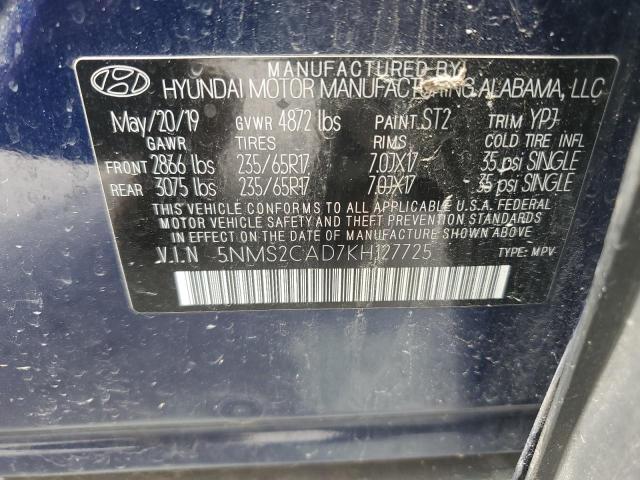 2019 HYUNDAI SANTA FE S - 5NMS2CAD7KH127725