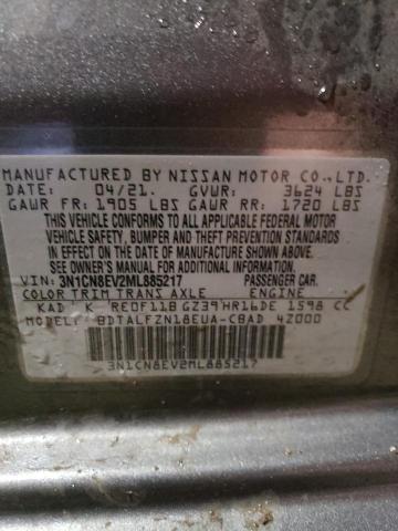 2021 NISSAN VERSA SV - 3N1CN8EV2ML885217