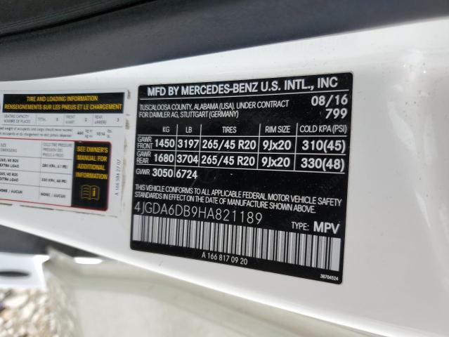 2017 MERCEDES-BENZ GLE 550E 4 - 4JGDA6DB9HA821189