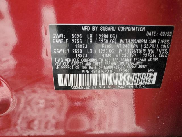 2023 SUBARU OUTBACK - 4S4BTGPD1P3175959