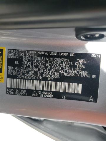 2015 LEXUS RX 450H - 2T2ZB1BA5FC001331