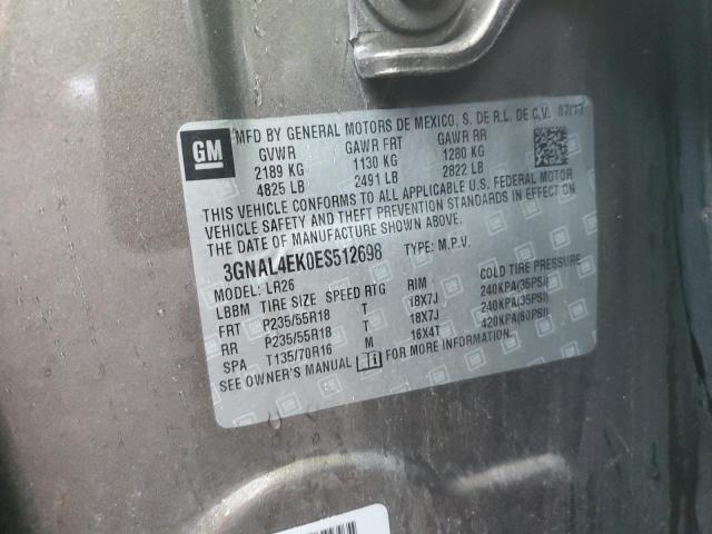 2014 CHEVROLET CAPTIVA LT - 3GNAL4EK0ES512698